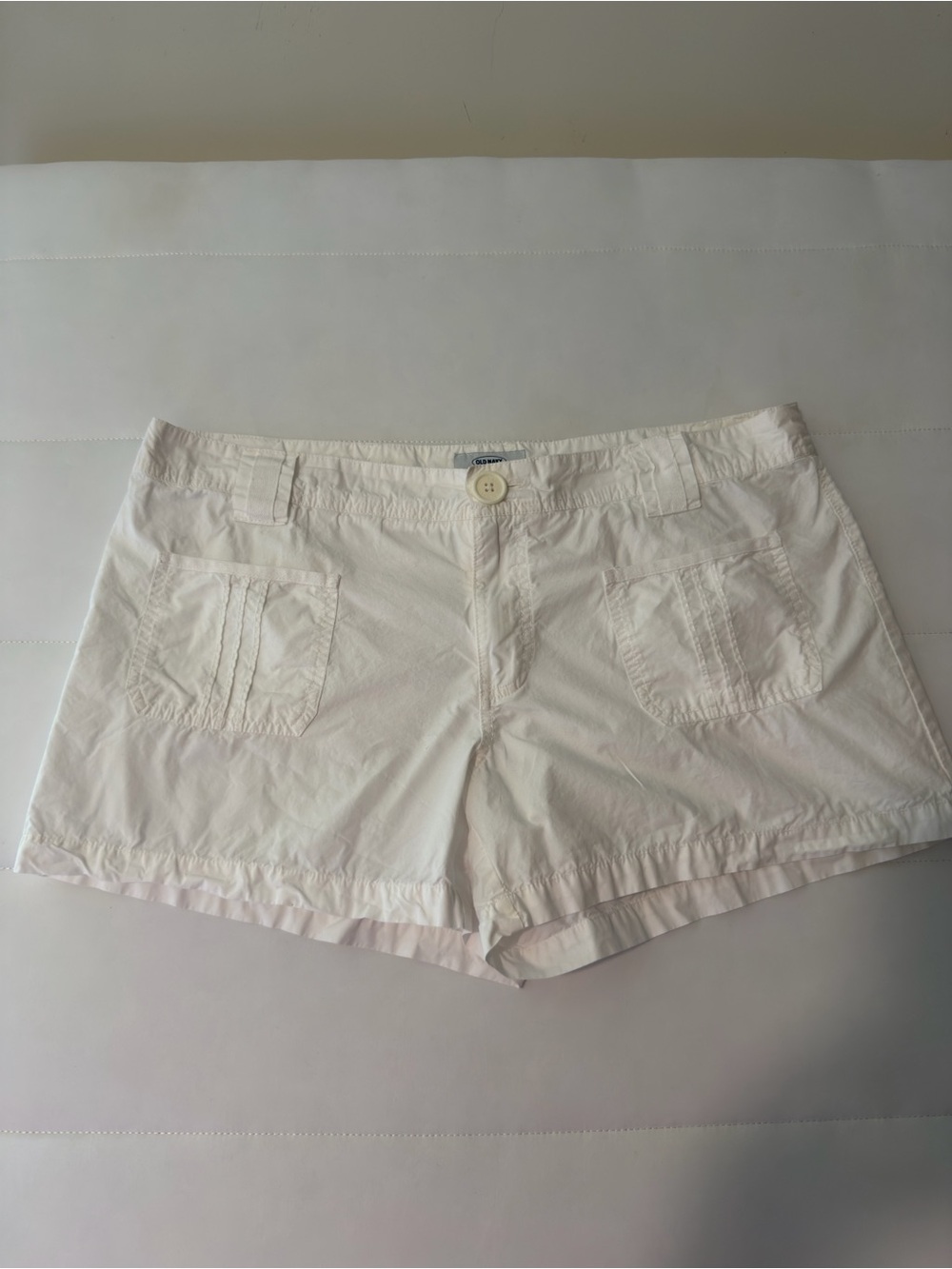 Old Navy Cream Casual Beachy Summer 100% Cotton Shorts size 14